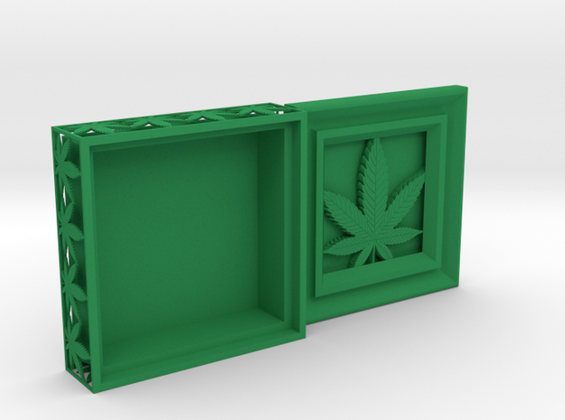 Stash Box Hemp in Green Processed Versatile Plastic