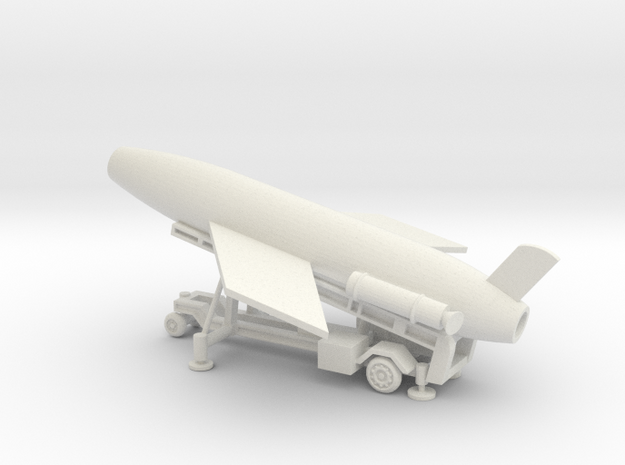 1/110  Scale MK4 Regulus Missile Launcher with Mis in White Natural Versatile Plastic