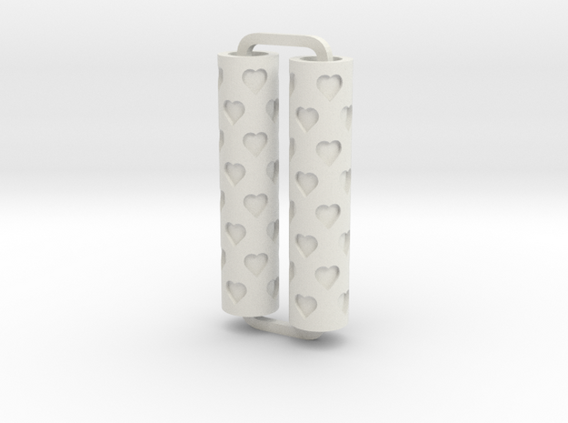 Slimline Pro hearts 02 lathe in White Natural Versatile Plastic