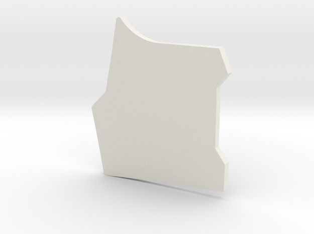 Mando'a Beskargam Reknikare - Left breastplate  in White Natural Versatile Plastic