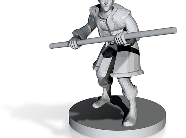 Half Elf Male Monk in Tan Fine Detail Plastic