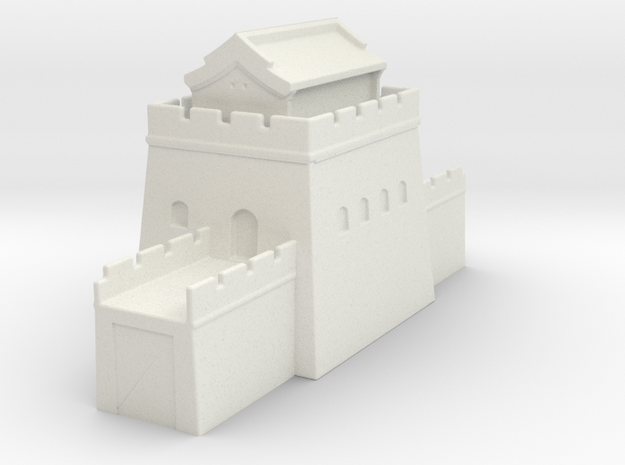 the grat wall of china 6mm 1/285  tower l roof  in White Natural Versatile Plastic