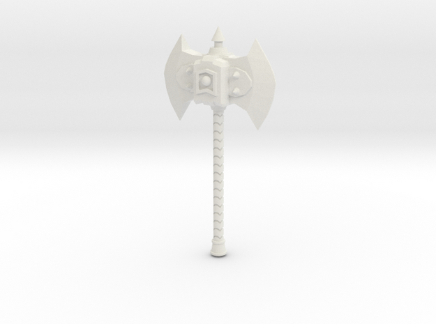 Spiked Axe 1 in White Natural Versatile Plastic