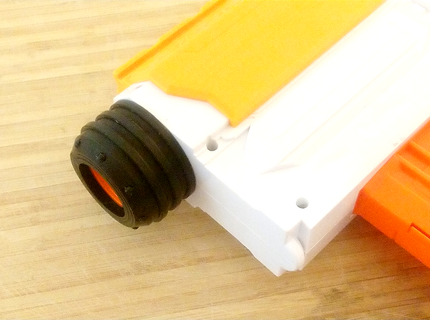 NovaTron Barrel Cover for Nerf N-Strike Modulus in Orange Processed Versatile Plastic