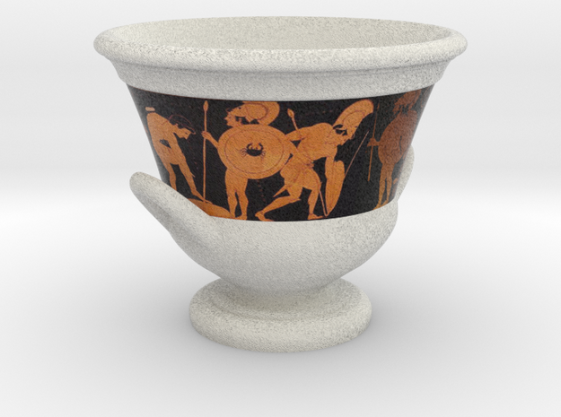 Euphronius Krater Cofee Cup XL in Natural Full Color Sandstone