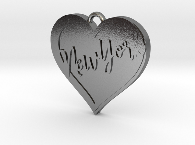 I love New York Pendant 1 in Polished Silver