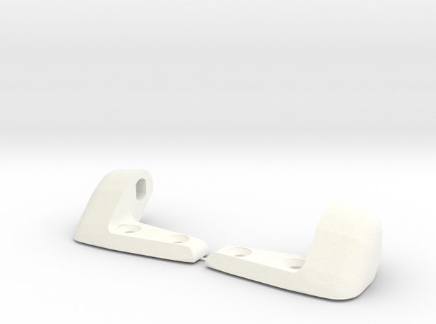 Porsche sunvisor clips -65 -66 -67 flat axel in White Processed Versatile Plastic