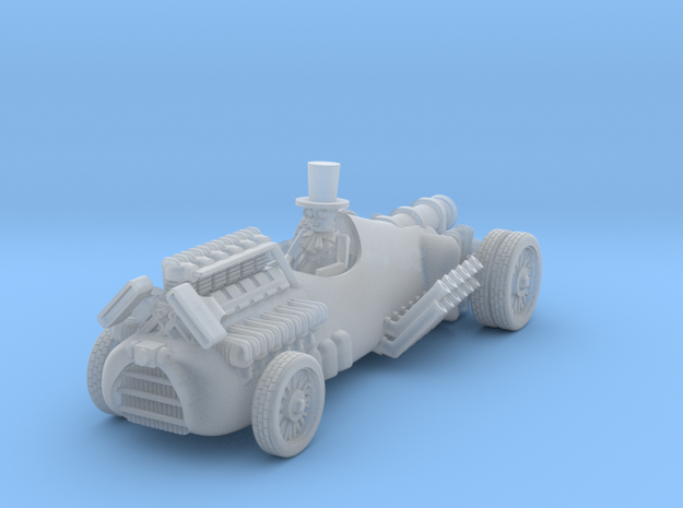 post apocalypse classic race car + rocket engine in Smooth Fine Detail Plastic