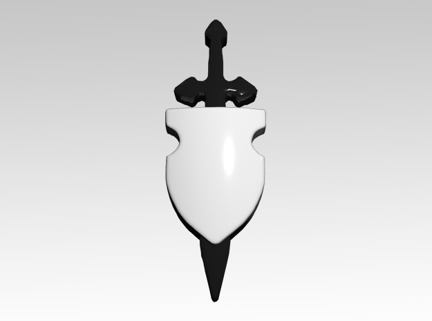 Sword & Shield 2 Shoulder Icons x50 in Tan Fine Detail Plastic