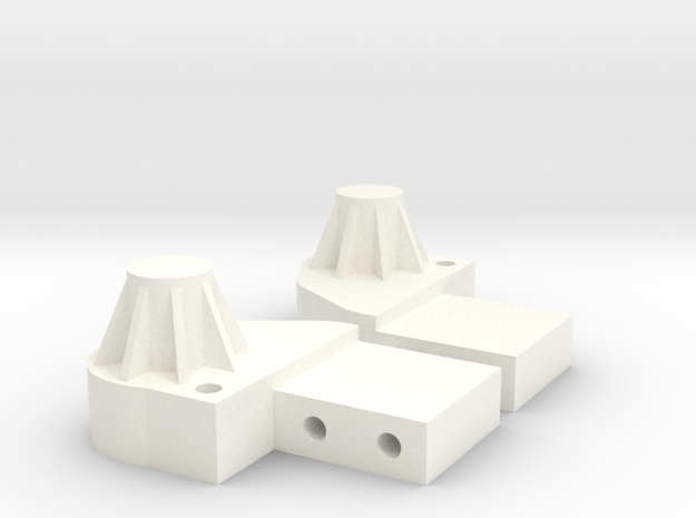 f10001-02 Nikko Bison/F10 Pivot Block, No Collar in White Processed Versatile Plastic