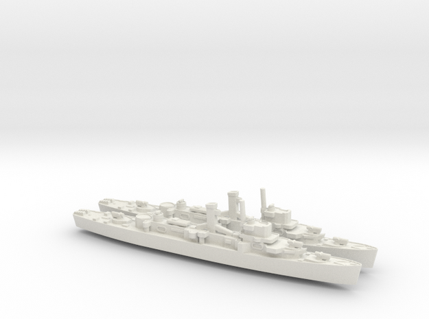 USS England x2 (Buckley Class) 1/1250 in White Natural Versatile Plastic