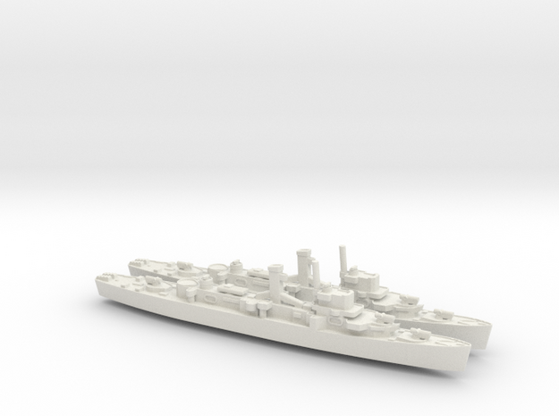 USS England x2 (Buckley Class) 1/1800 in White Natural Versatile Plastic