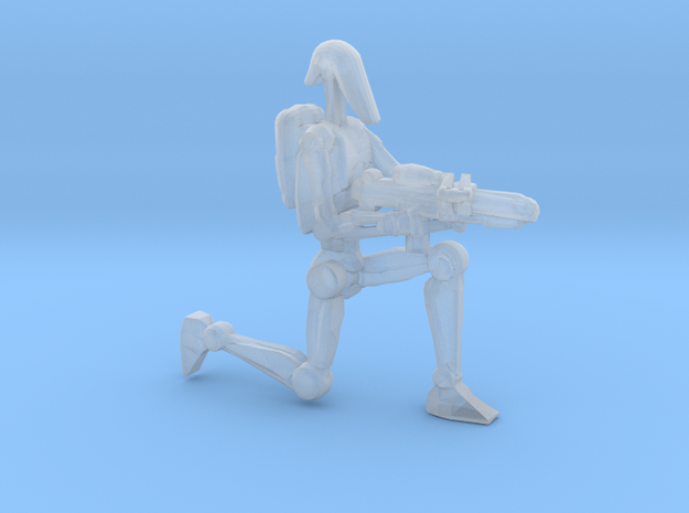 War droid kneeling 1/60 miniature for games in Tan Fine Detail Plastic
