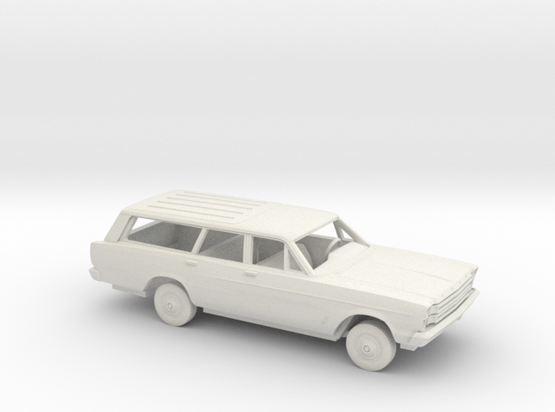 1/25 1966 Ford Galaxie 500 Station Wagon Kit in White Natural Versatile Plastic