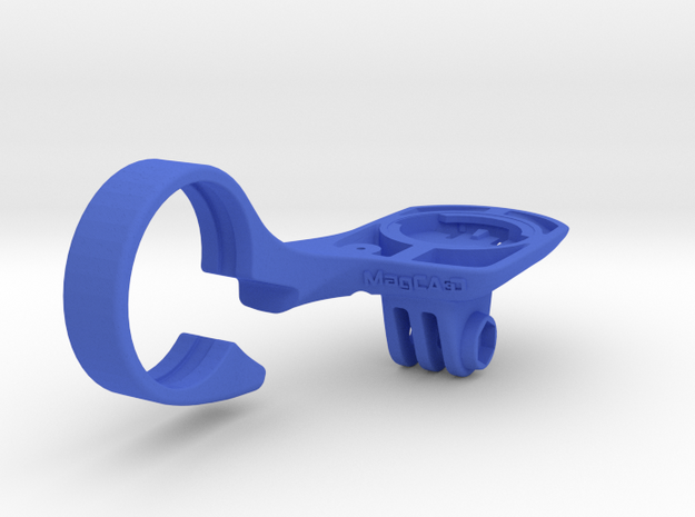 Wahoo Elemnt Bolt GoPro Handlebar Mount in Blue Processed Versatile Plastic
