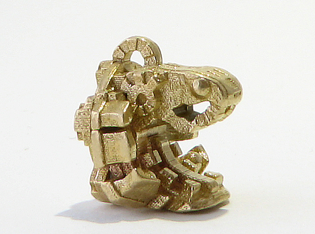 Aztec Bead Quetzalcoatl FA in Natural Brass
