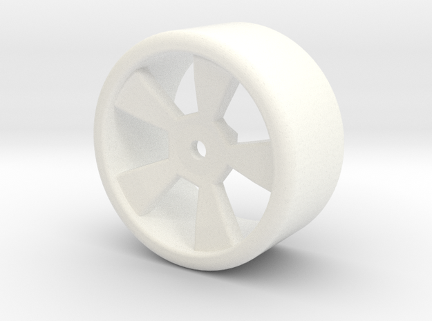 RC Drift wheel 1/10 Scale in White Processed Versatile Plastic