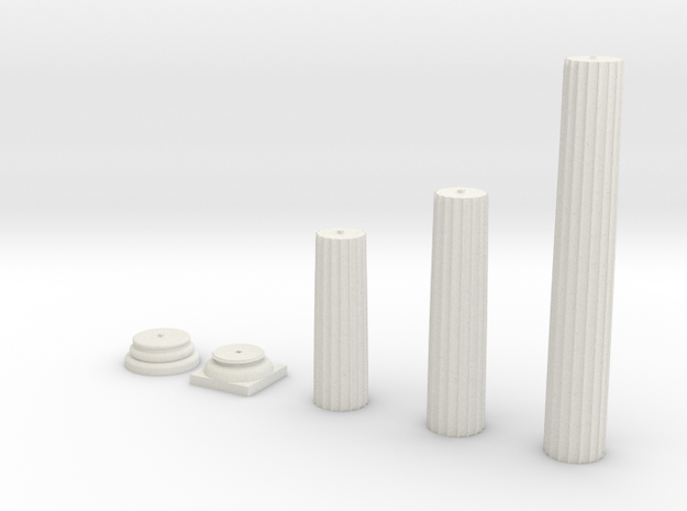 Doric Column in White Natural Versatile Plastic