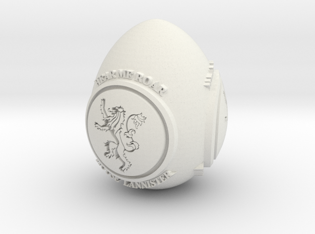 GOT House Lannister Easter Egg in White Natural Versatile Plastic