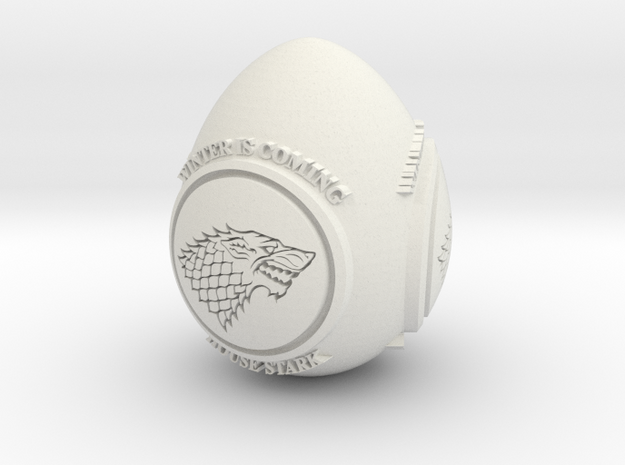 GOT House Stark Easter Egg in White Natural Versatile Plastic