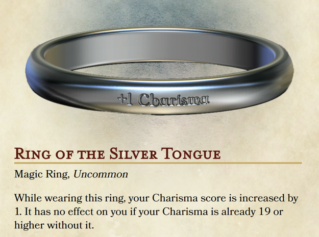Ring of the Silver Tongue in 14k Gold Plated Brass: 6 / 51.5