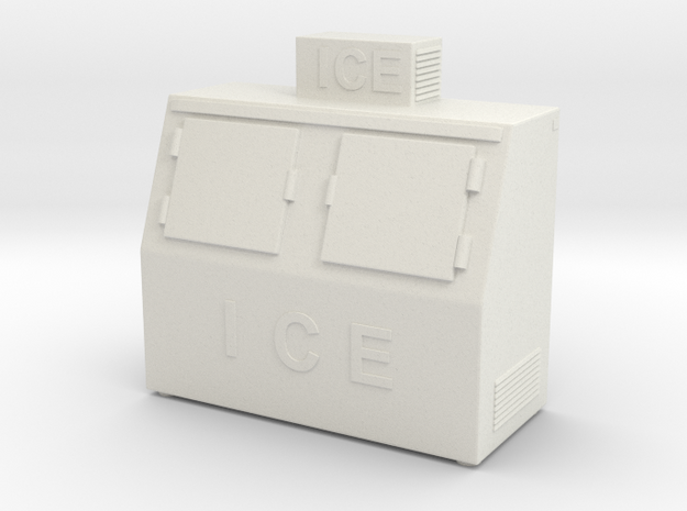 Ice Machine Ver01. 1:48 Scale (O) in White Natural Versatile Plastic