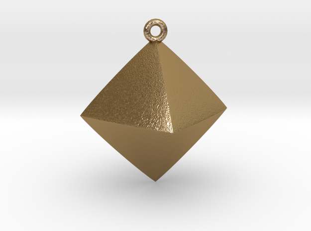 Minimal Rhombus Pendant  in Polished Gold Steel