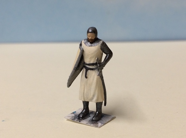 Knight Templar Standing in Clear Ultra Fine Detail Plastic: 1:87 - HO