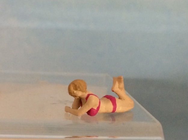 Female Bikini Lying Down in Smoothest Fine Detail Plastic: 1:64 - S