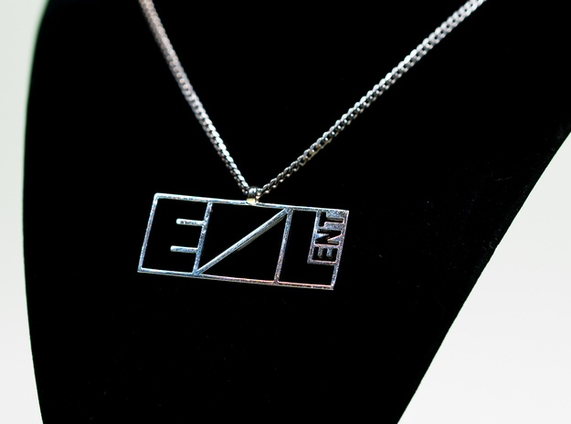 EVAL ENT Pendant in Rhodium Plated Brass