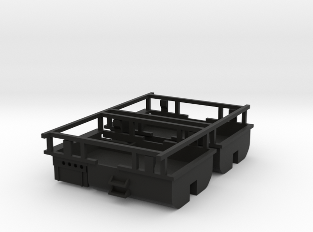 2 pieces reservoir et coffre a batterie cabinne fl in Black Natural Versatile Plastic: 1:87 - HO