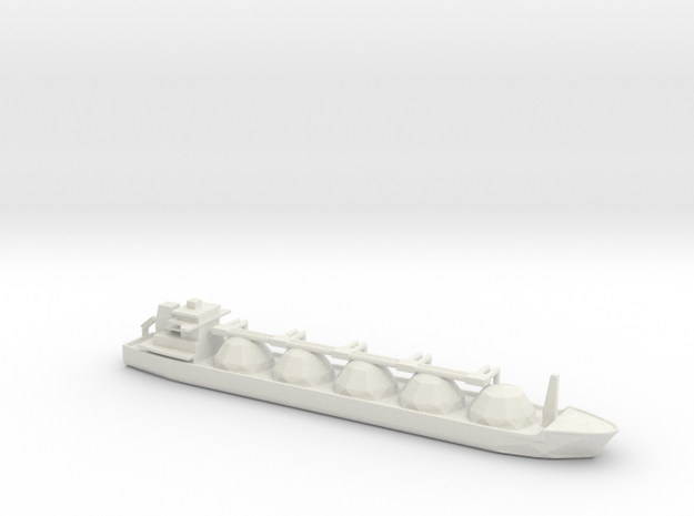 1/1800 Scale LNG Tanker in White Natural Versatile Plastic