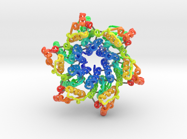 Hexamer of HIV Capsid in Glossy Full Color Sandstone