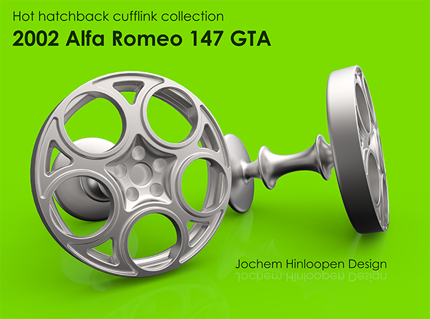 2002 Alfa Romeo 147 GTA Cufflinks in Natural Bronze