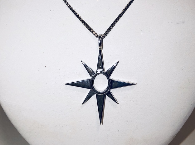 The Traveler Pendant in Polished Silver