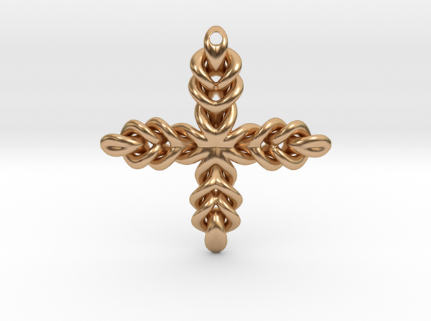 Knot Cross in Polished Bronze