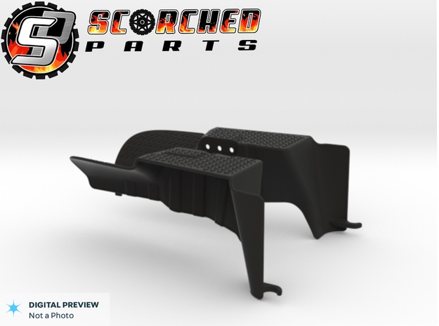 Axial Wraith Rear Inner Fenders in Black Natural Versatile Plastic