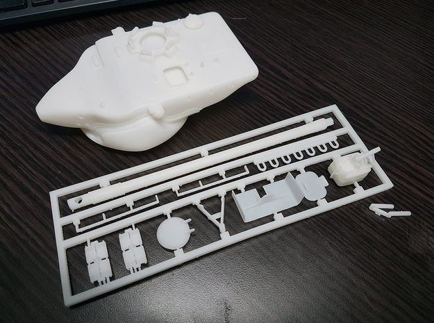 1/35 scale T57 Turret-Parts in Smooth Fine Detail Plastic