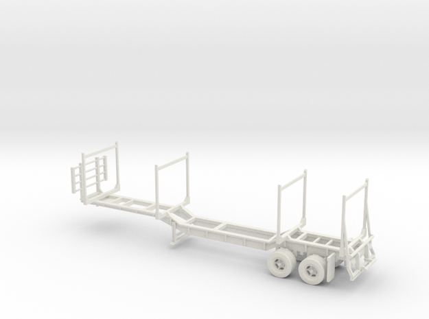 Timber Trailer Dropped Center With Wheels Fixed 1- in White Natural Versatile Plastic