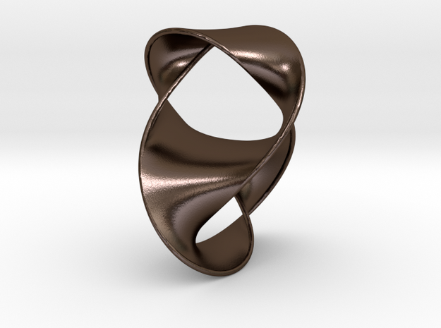 Figure 8 Knot with Seifert Surface in Polished Bronze Steel
