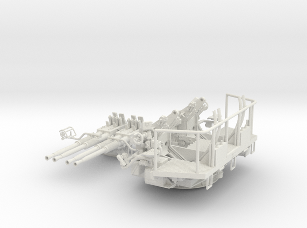 1/32 40mm Bofors Quad mount in White Natural Versatile Plastic
