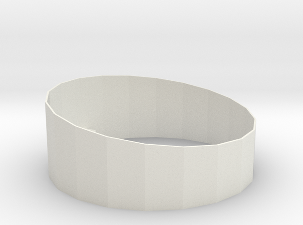 P-Ring-X1 in White Natural Versatile Plastic