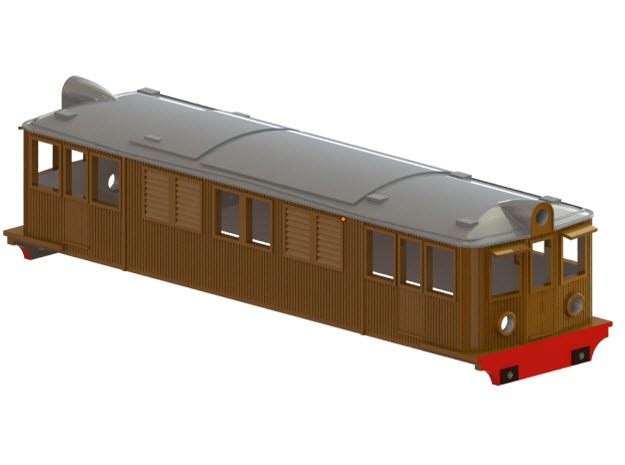 Swedish SJ electric locomotive type D - N-scale in Tan Fine Detail Plastic