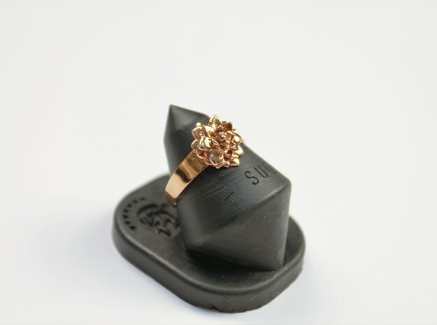 Succulent Ring in 14k Rose Gold Plated Brass