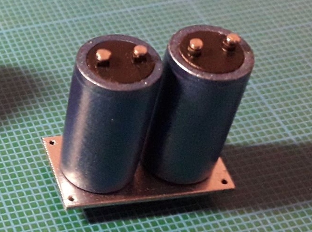 for Delorean eaglemoss Blue capacitors RAFLIN in Smooth Fine Detail Plastic