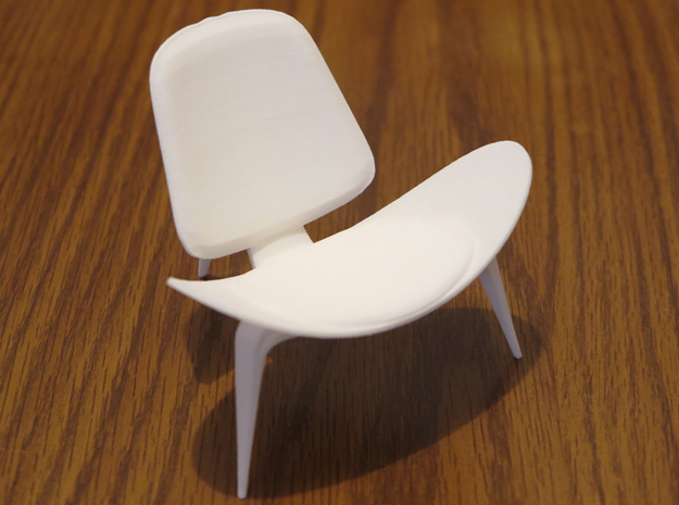 Steelcase Shell Chair 2.8" tall in White Natural Versatile Plastic