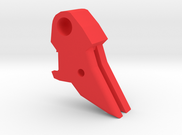 Deranged PPQ flat trigger in Red Processed Versatile Plastic
