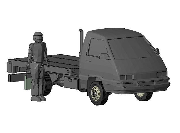 1-87 Scale Toy-Work Truck in Tan Fine Detail Plastic