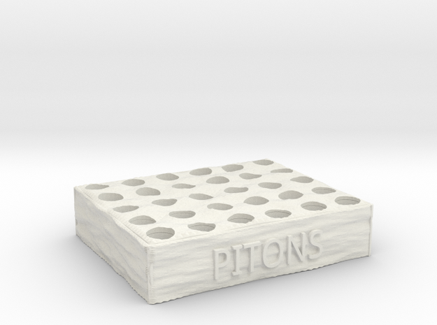 Piton Holder for 'Mountaineers' Boardgame in White Natural Versatile Plastic