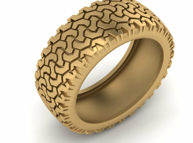 Tire Band ring in 18K Gold Plated